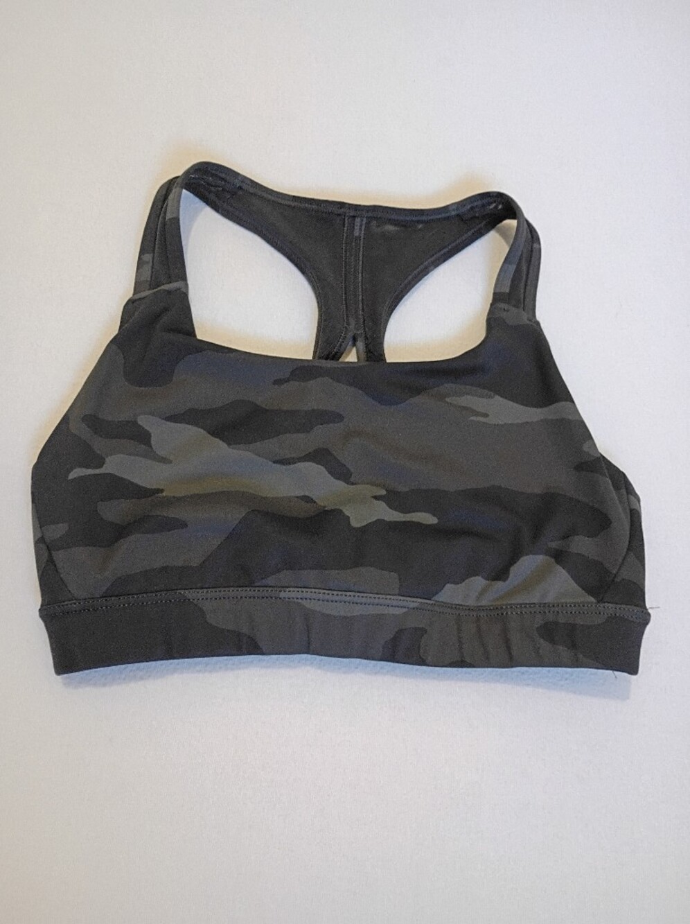 Athleta Black & Charcoal Camo Athletic Sports Bra Size XS